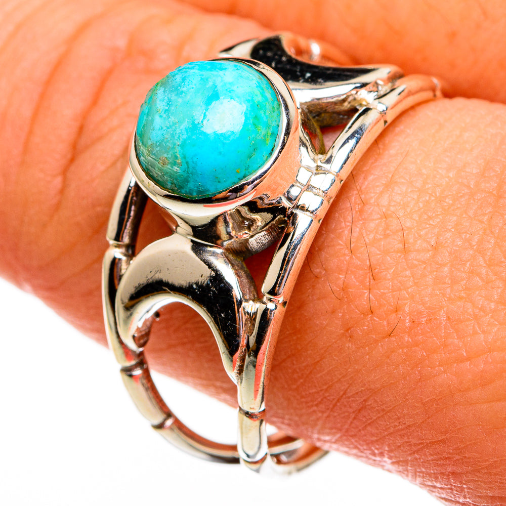 Chrysocolla Rings handcrafted by Anasilvercos - RING78348