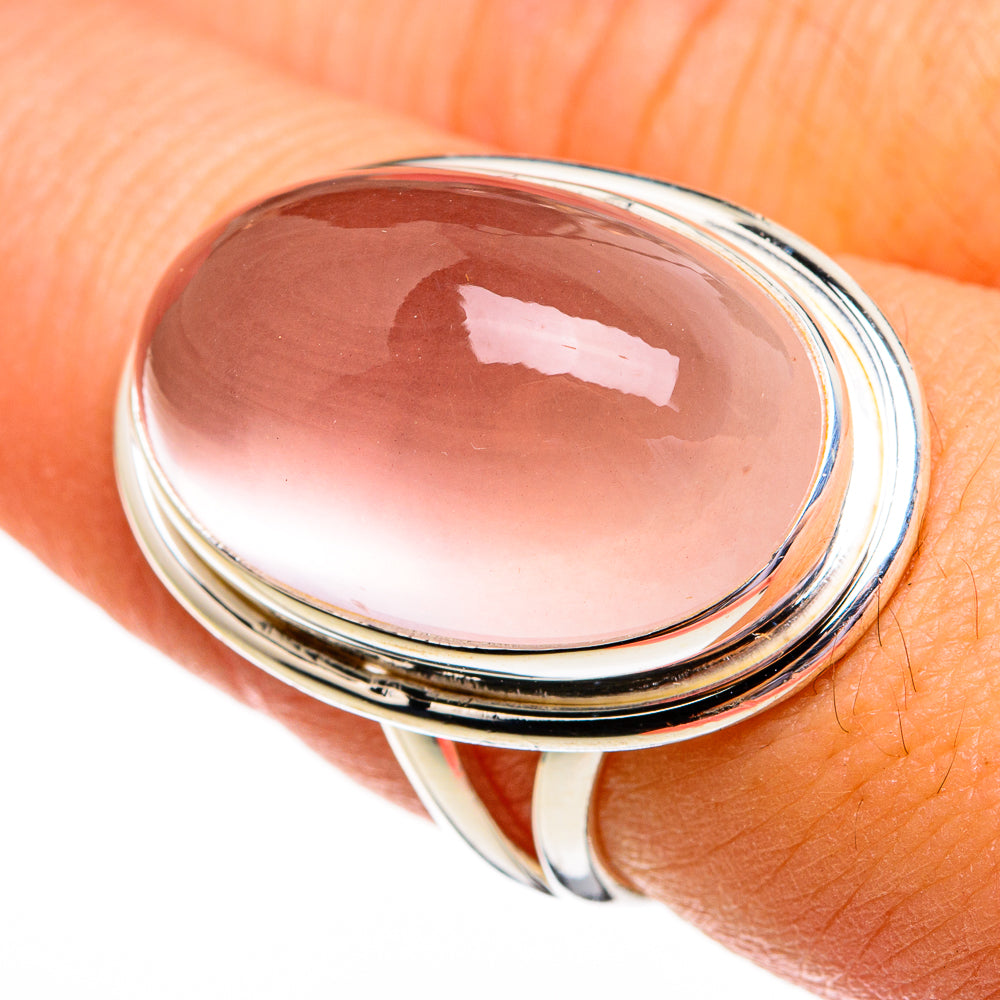 Rose Quartz Rings handcrafted by Anasilvercos - RING78399