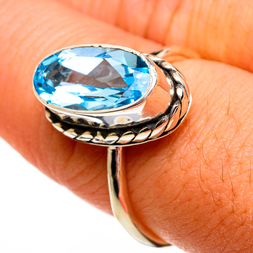 Blue Topaz Rings handcrafted by Anasilvercos - RING78412