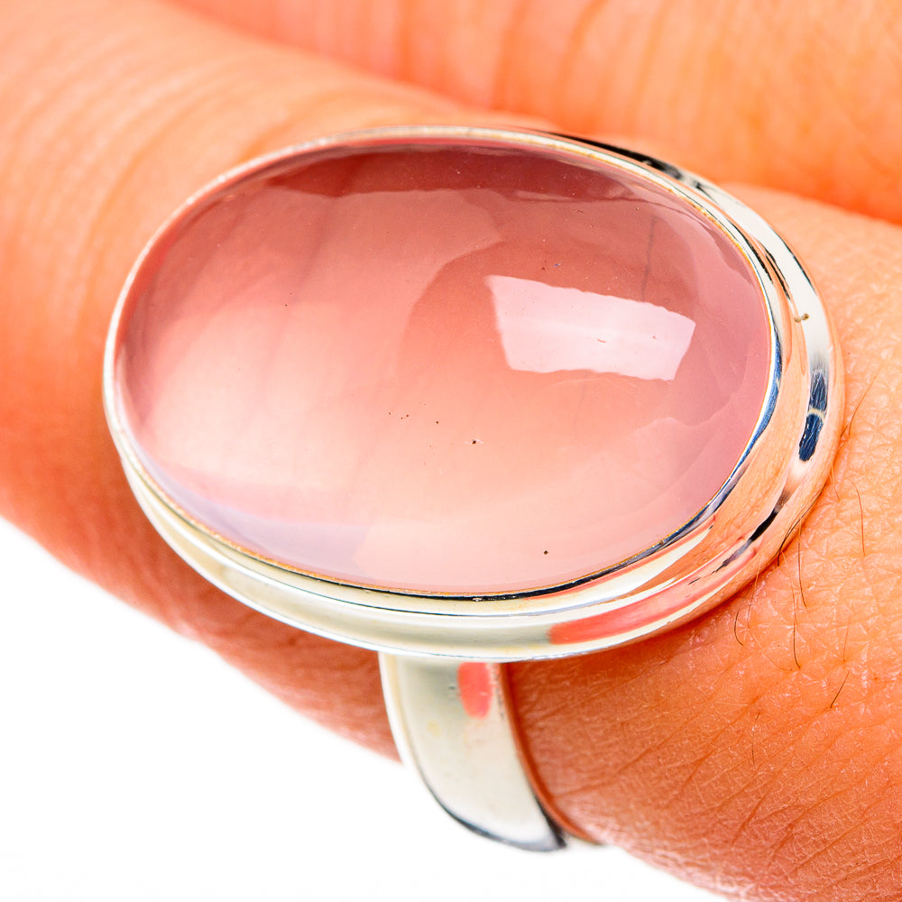 Rose Quartz Rings handcrafted by Anasilvercos - RING78417