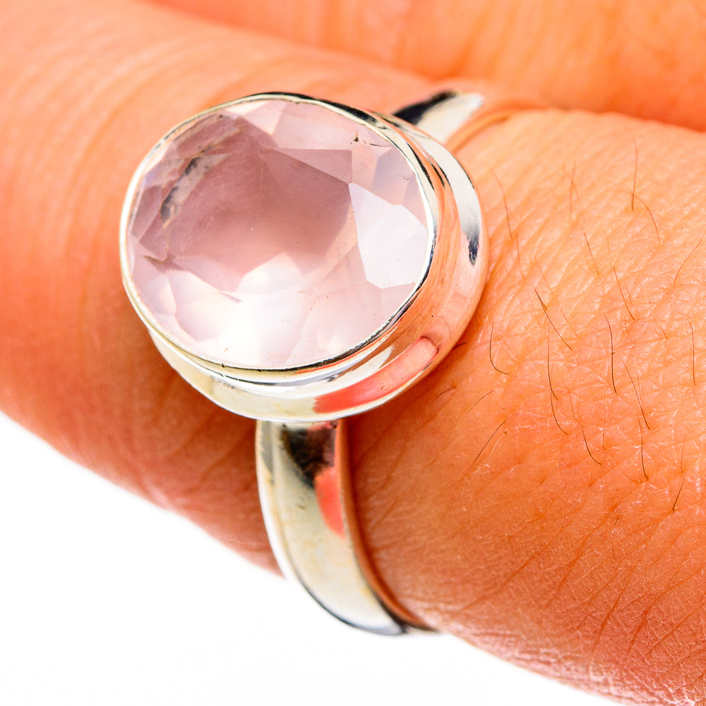 Rose Quartz Rings handcrafted by Anasilvercos - RING78418