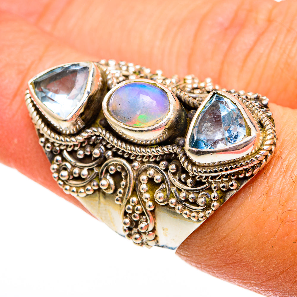 Ethiopian Opal Rings handcrafted by Anasilvercos - RING78456