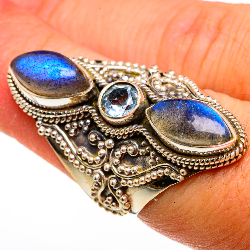 Labradorite Rings handcrafted by Anasilvercos - RING78465