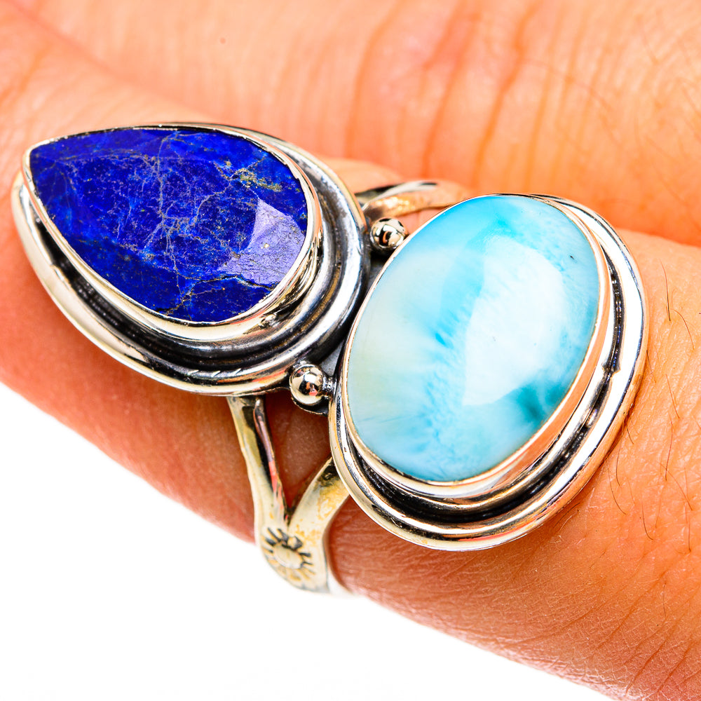 Larimar Rings handcrafted by Anasilvercos - RING78466