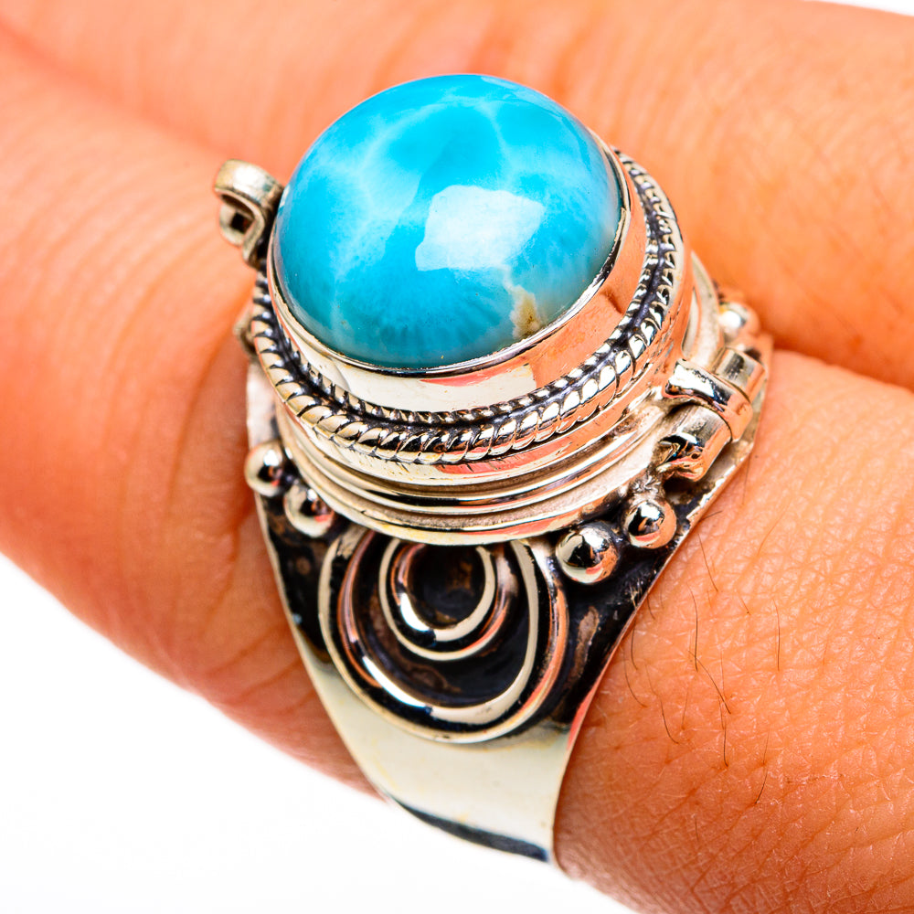 Larimar Rings handcrafted by Anasilvercos - RING78467