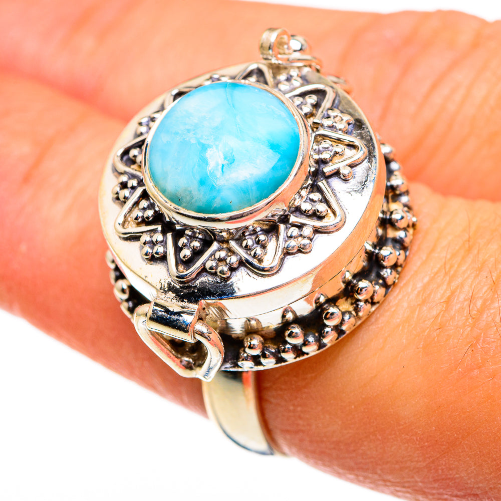 Larimar Rings handcrafted by Anasilvercos - RING78468