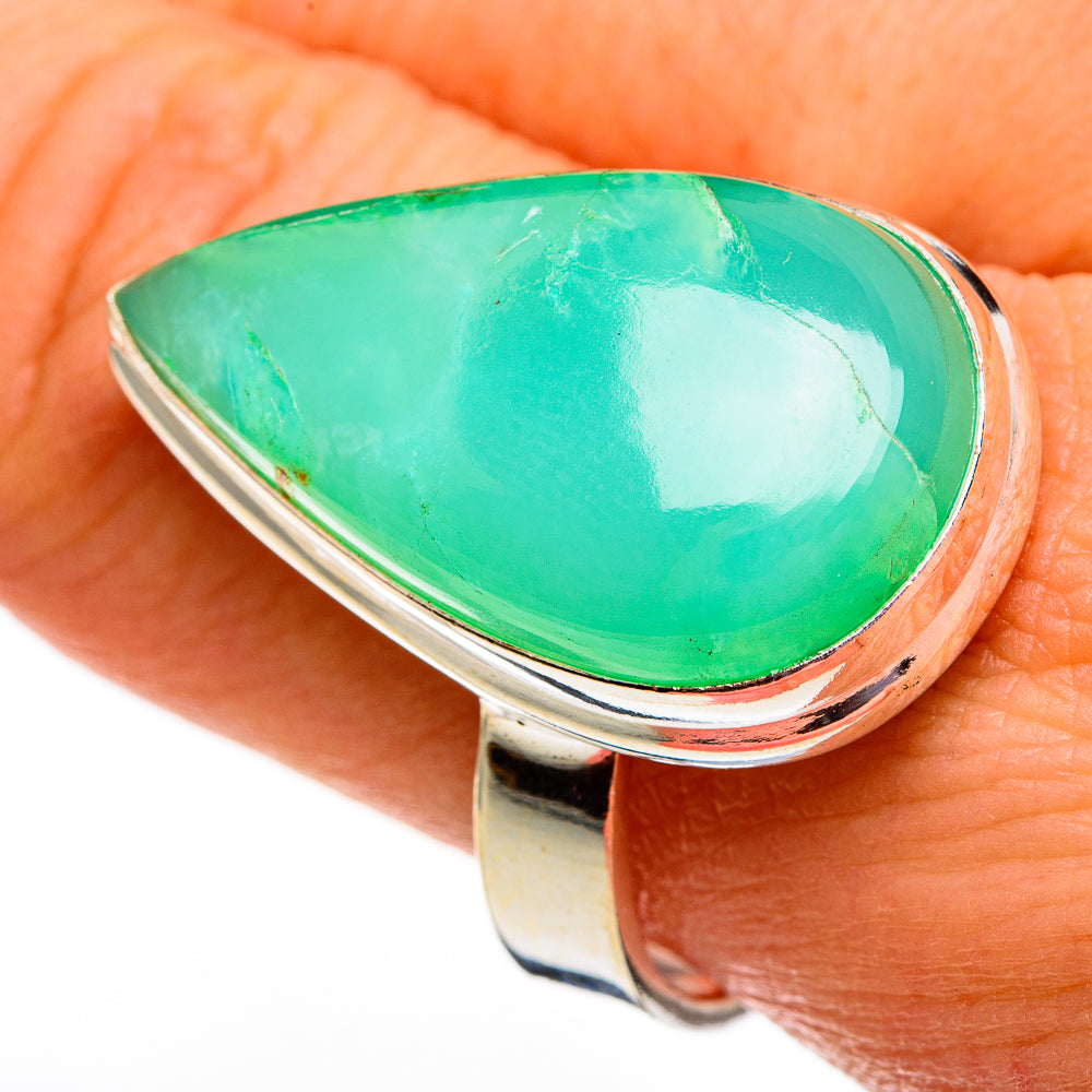 Chrysoprase Rings handcrafted by Anasilvercos - RING78473