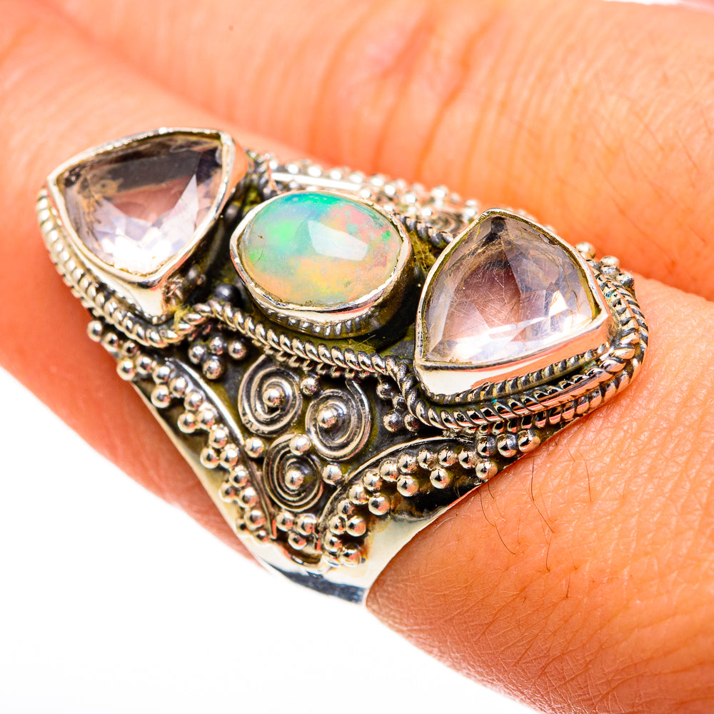 Ethiopian Opal Rings handcrafted by Anasilvercos - RING78486