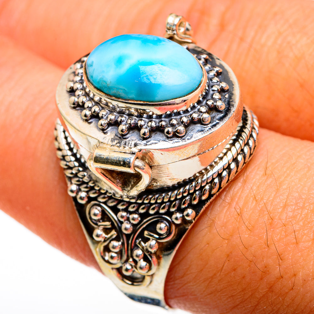 Larimar Rings handcrafted by Anasilvercos - RING78501