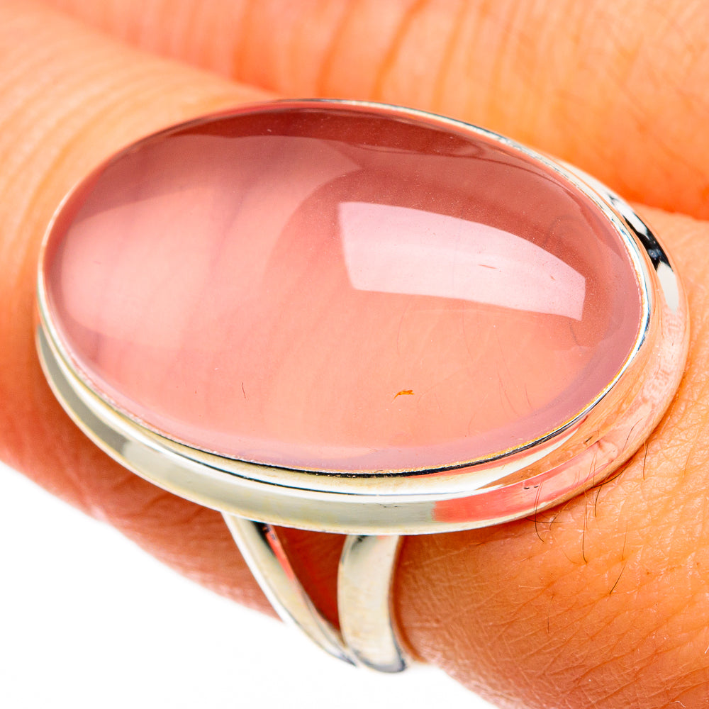 Rose Quartz Rings handcrafted by Anasilvercos - RING78519