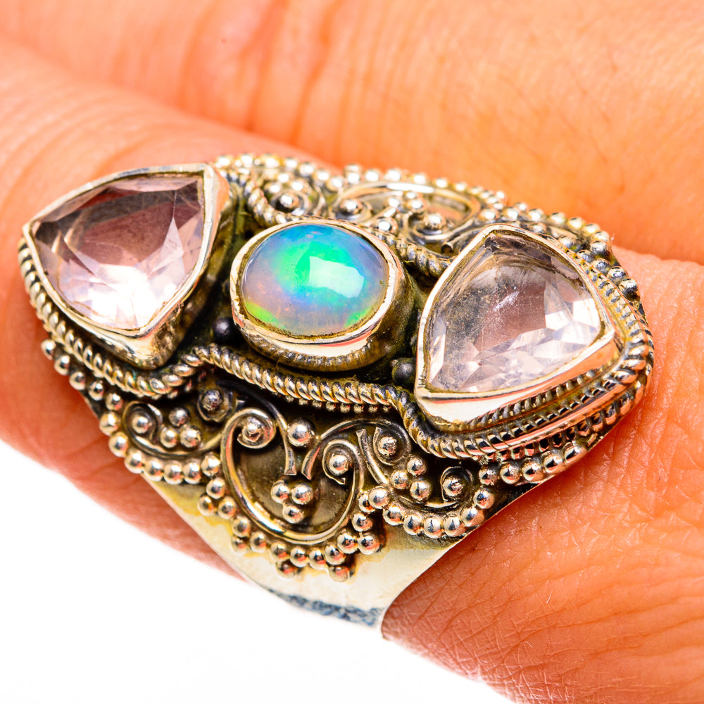 Ethiopian Opal Rings handcrafted by Anasilvercos - RING78528