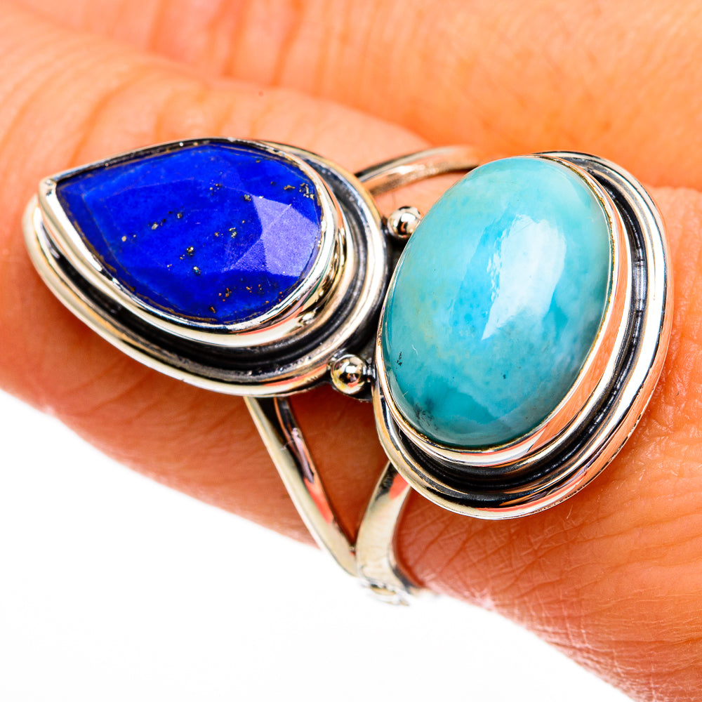 Larimar Rings handcrafted by Anasilvercos - RING78536