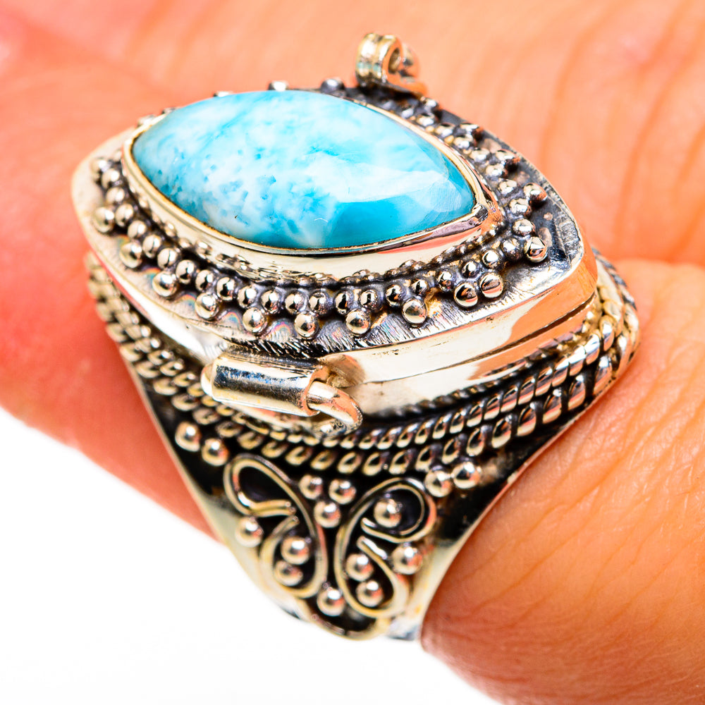 Larimar Rings handcrafted by Anasilvercos - RING78541