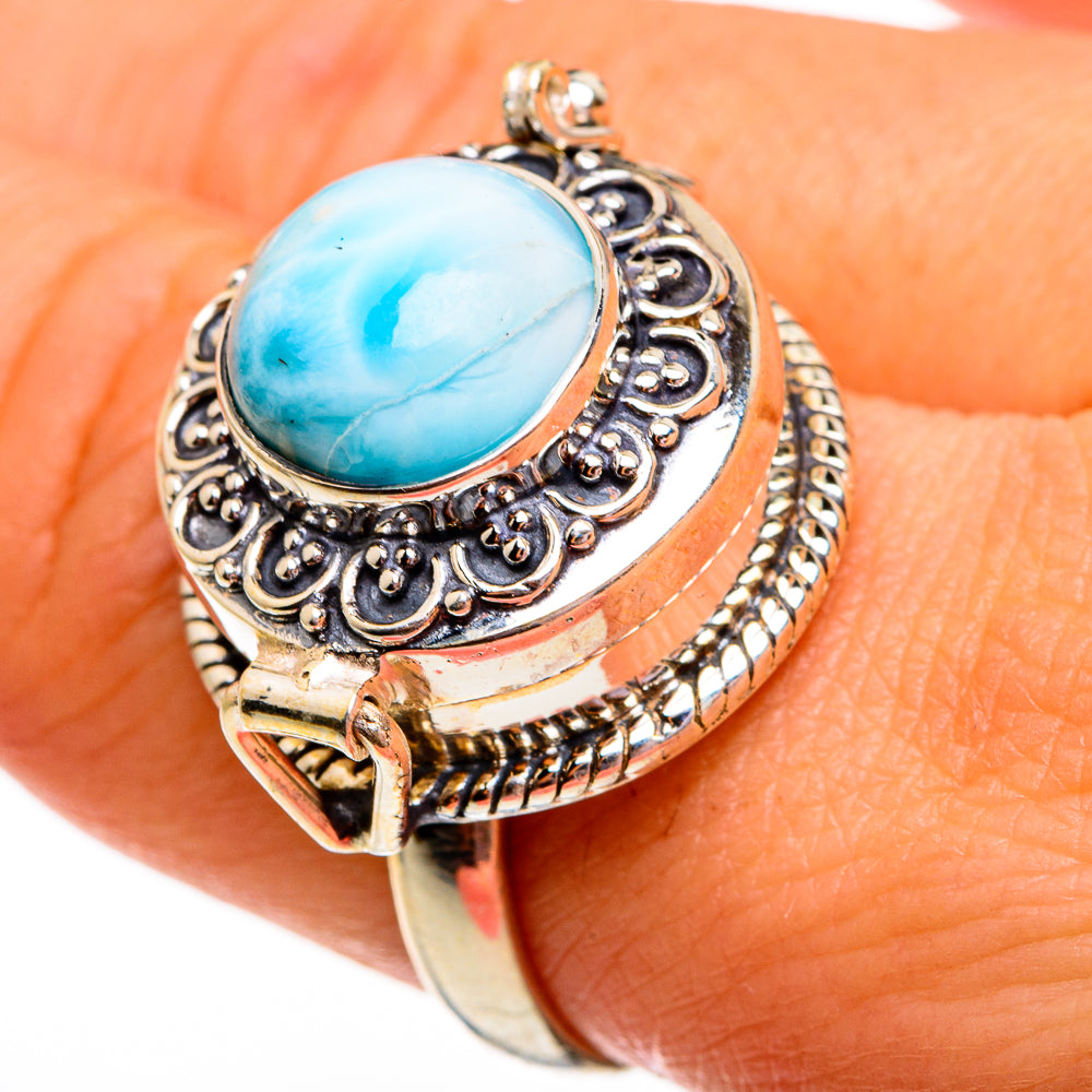 Larimar Rings handcrafted by Anasilvercos - RING78542