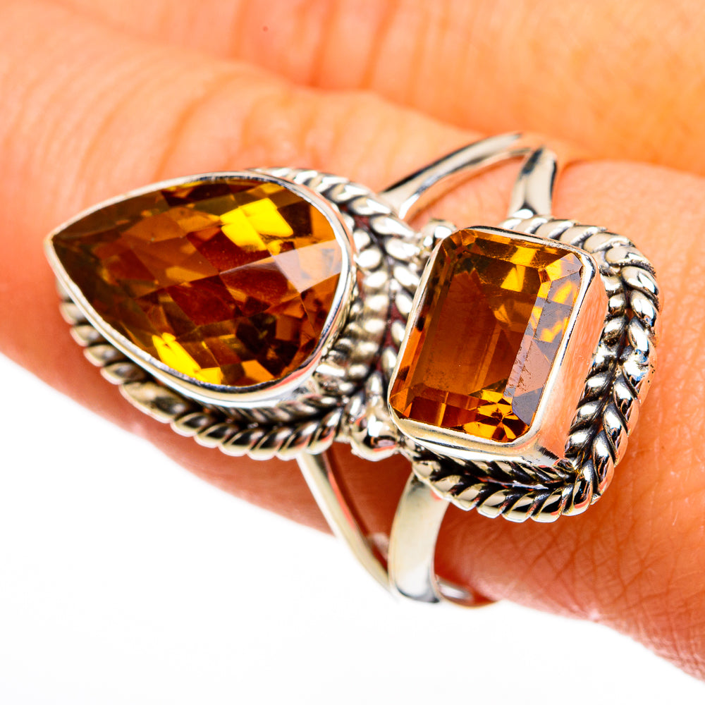 Mandarin Citrine Rings handcrafted by Anasilvercos - RING78555