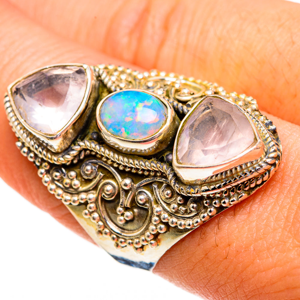 Ethiopian Opal Rings handcrafted by Anasilvercos - RING78564