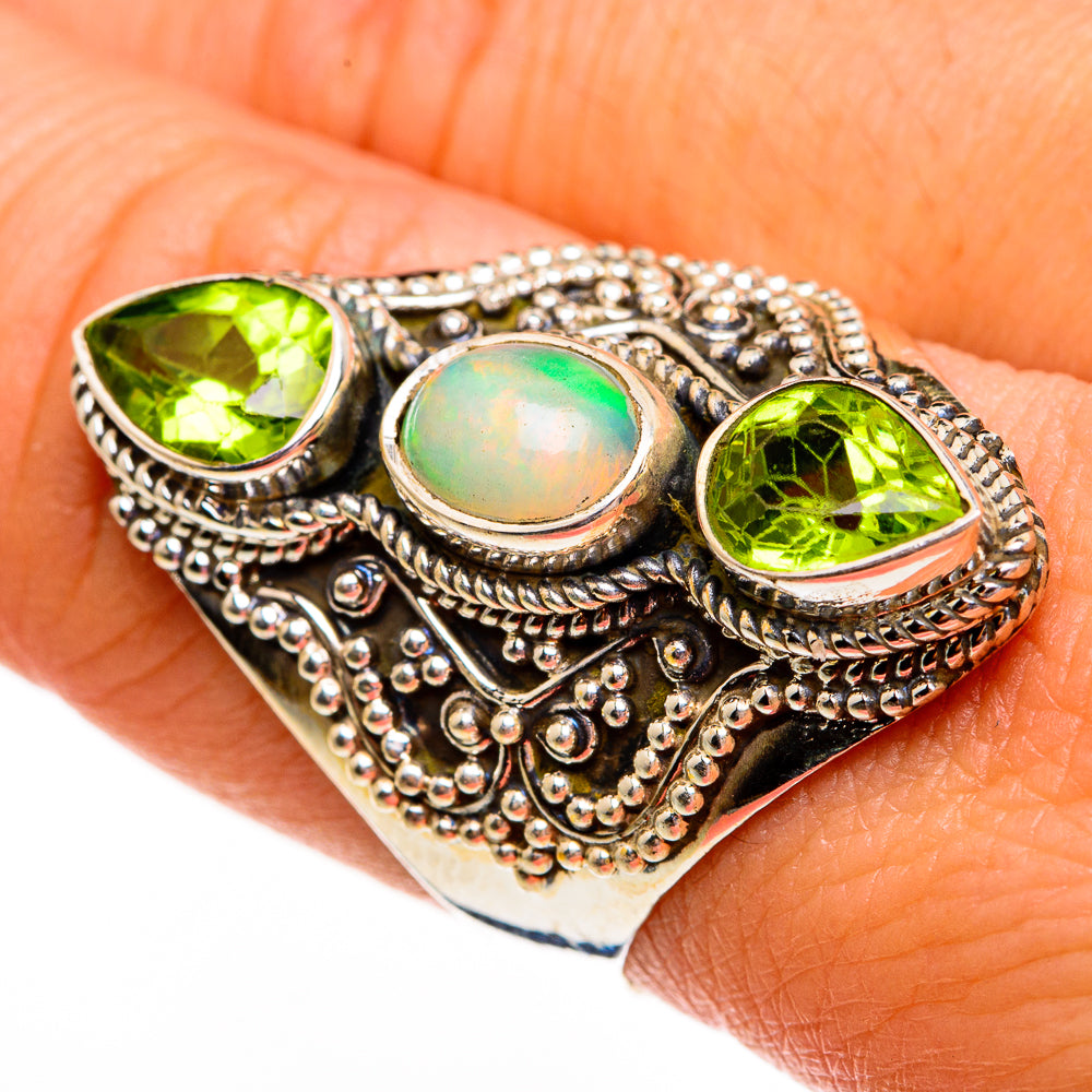 Ethiopian Opal Rings handcrafted by Anasilvercos - RING78565