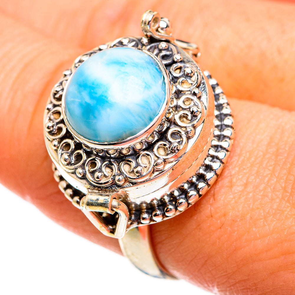 Larimar Rings handcrafted by Anasilvercos - RING78569