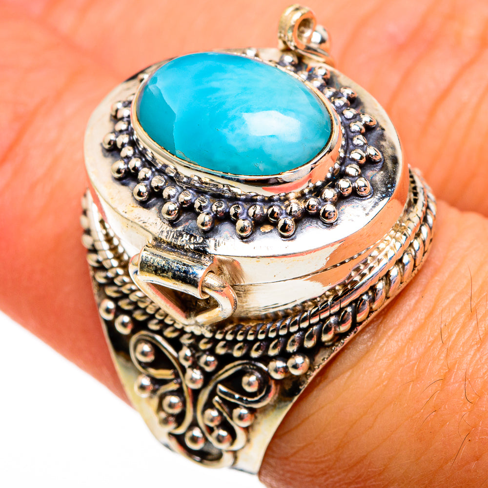 Larimar Rings handcrafted by Anasilvercos - RING78570