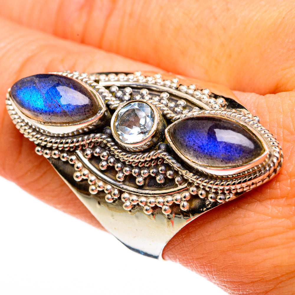 Labradorite Rings handcrafted by Anasilvercos - RING78574