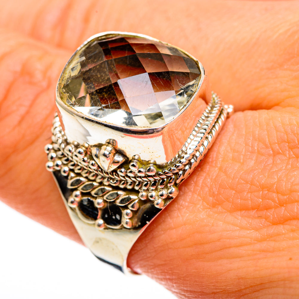 Green Amethyst Rings handcrafted by Anasilvercos - RING78575