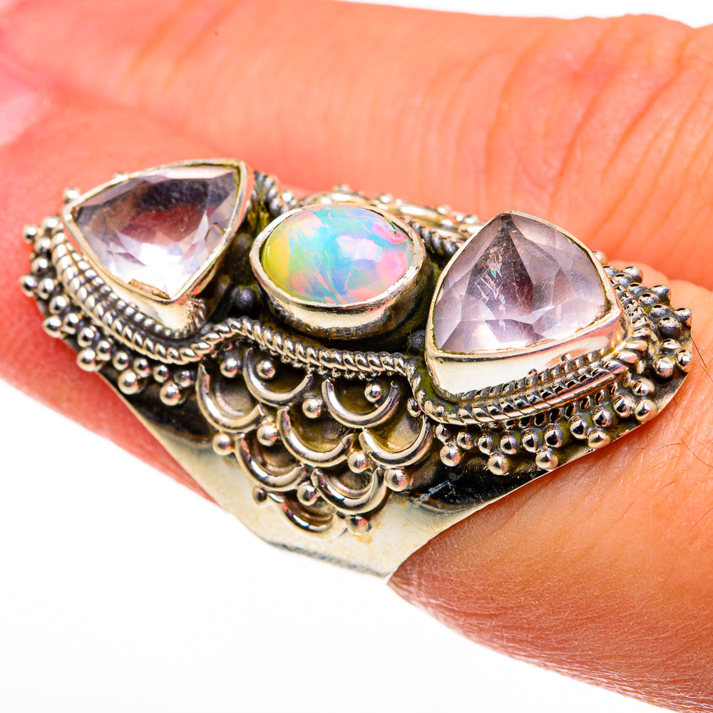 Ethiopian Opal Rings handcrafted by Anasilvercos - RING78592