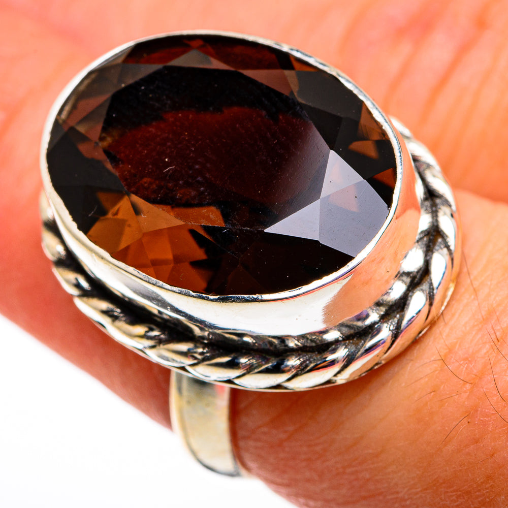Smoky Quartz Rings handcrafted by Anasilvercos - RING78606