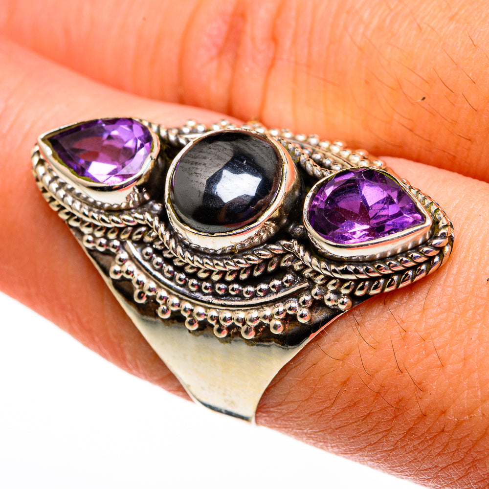 Hematite Rings handcrafted by Anasilvercos - RING78613