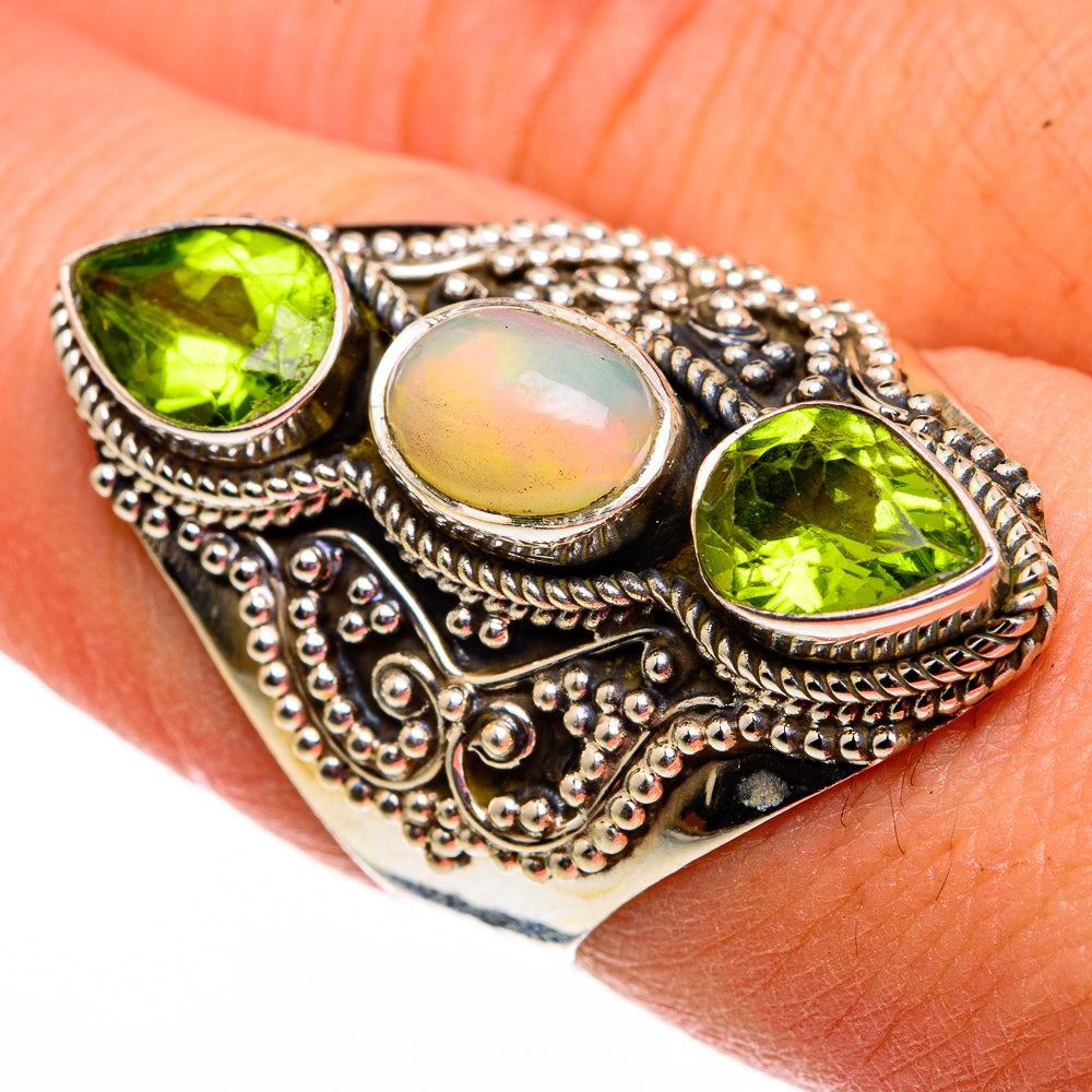 Ethiopian Opal Rings handcrafted by Anasilvercos - RING78617