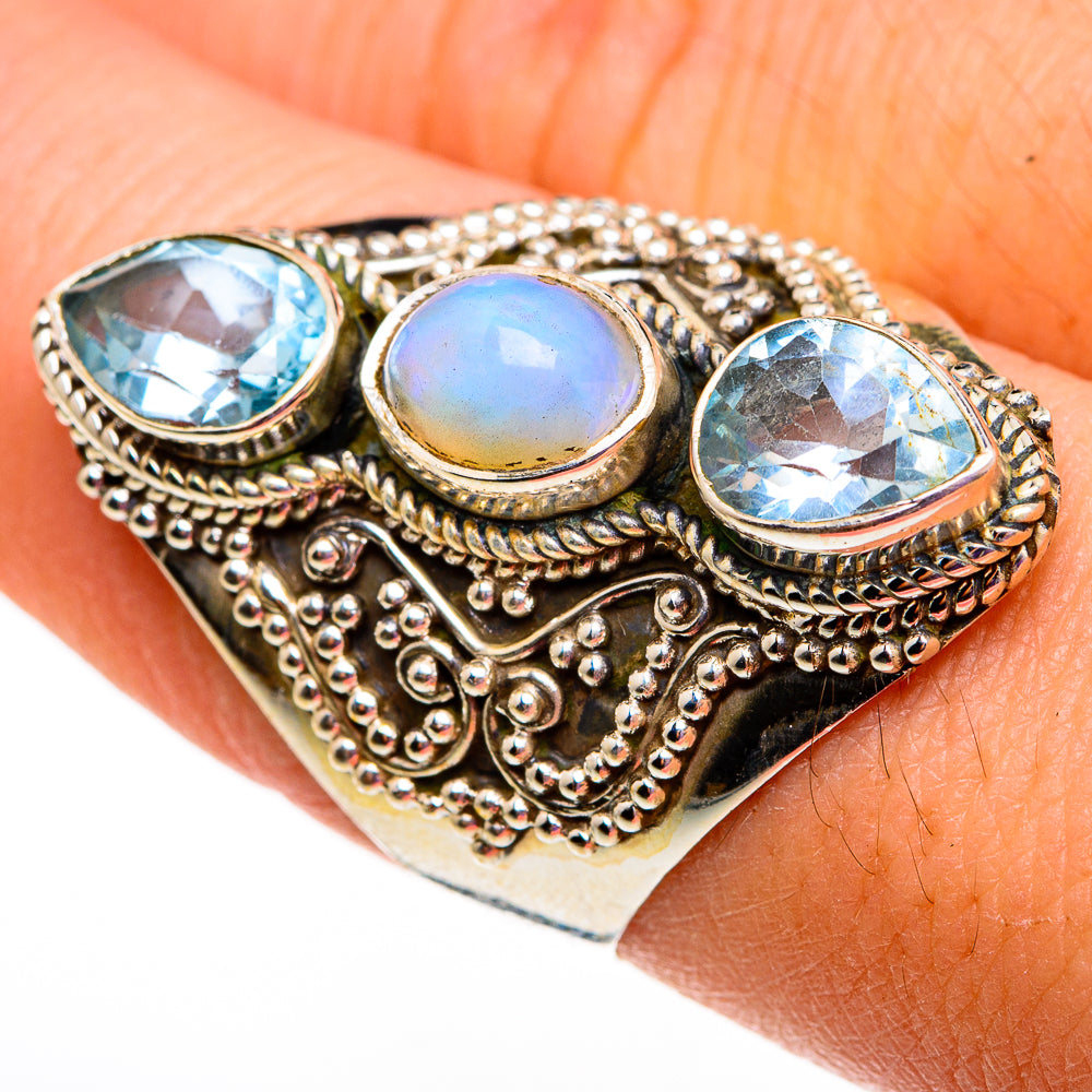 Ethiopian Opal Rings handcrafted by Anasilvercos - RING78618