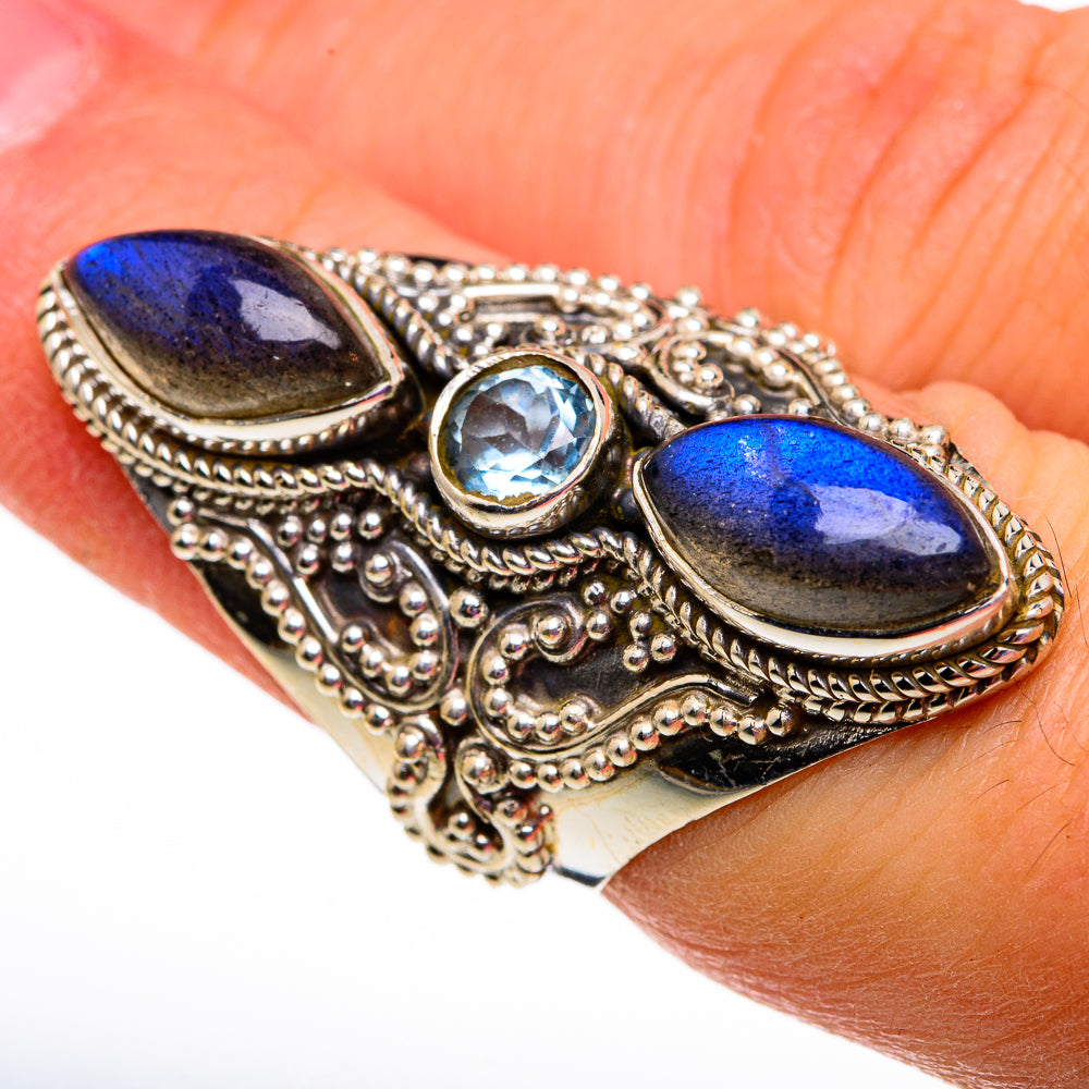 Labradorite Rings handcrafted by Anasilvercos - RING78625