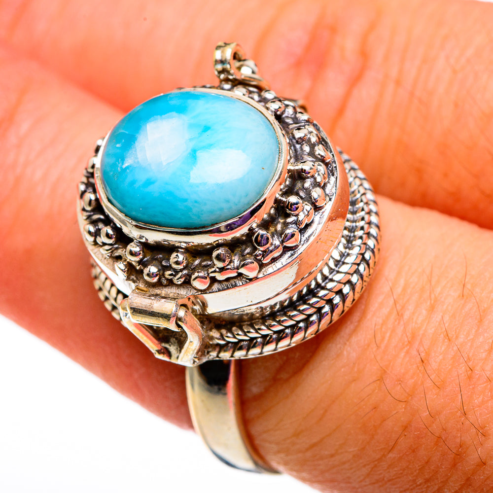 Larimar Rings handcrafted by Anasilvercos - RING78626