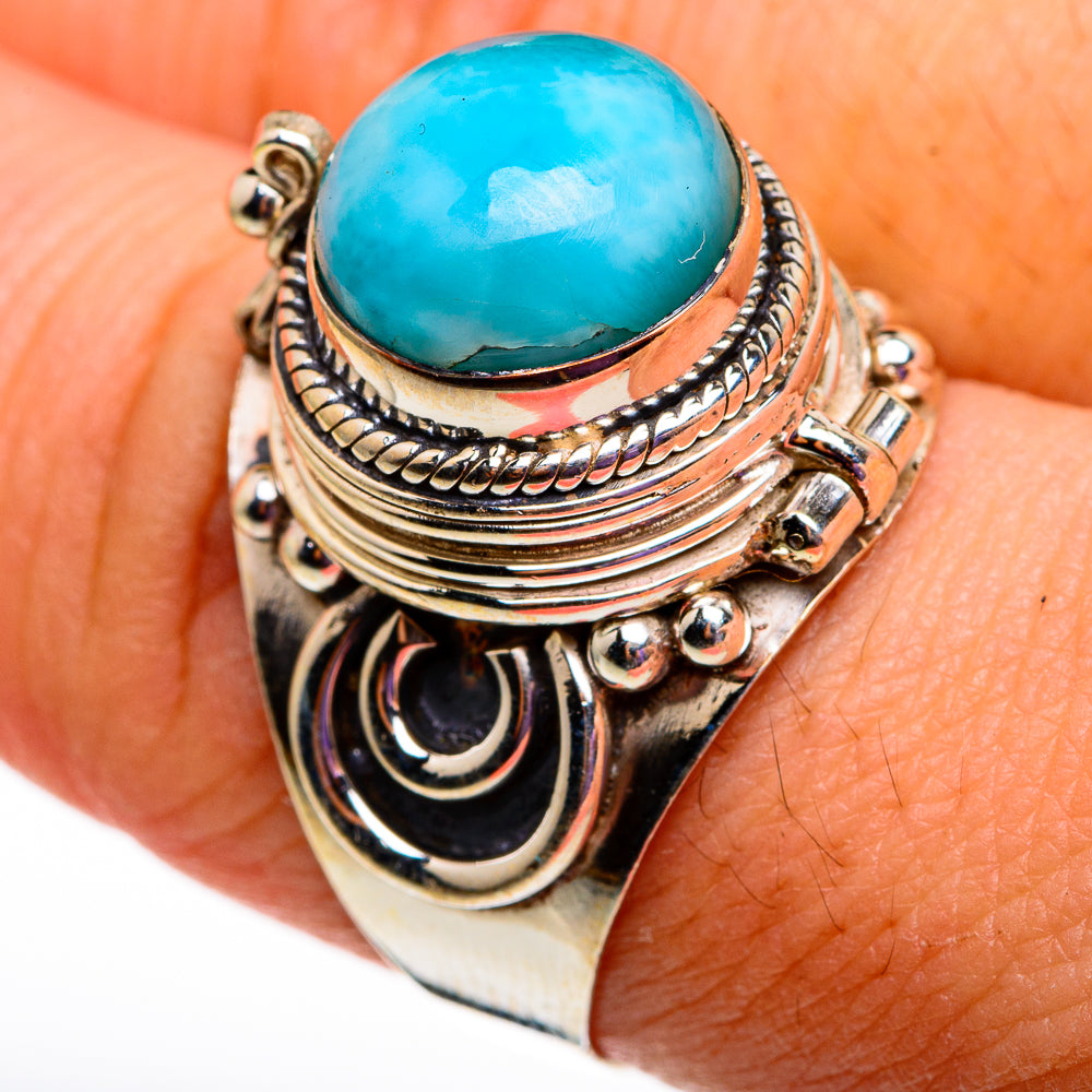Larimar Rings handcrafted by Anasilvercos - RING78627