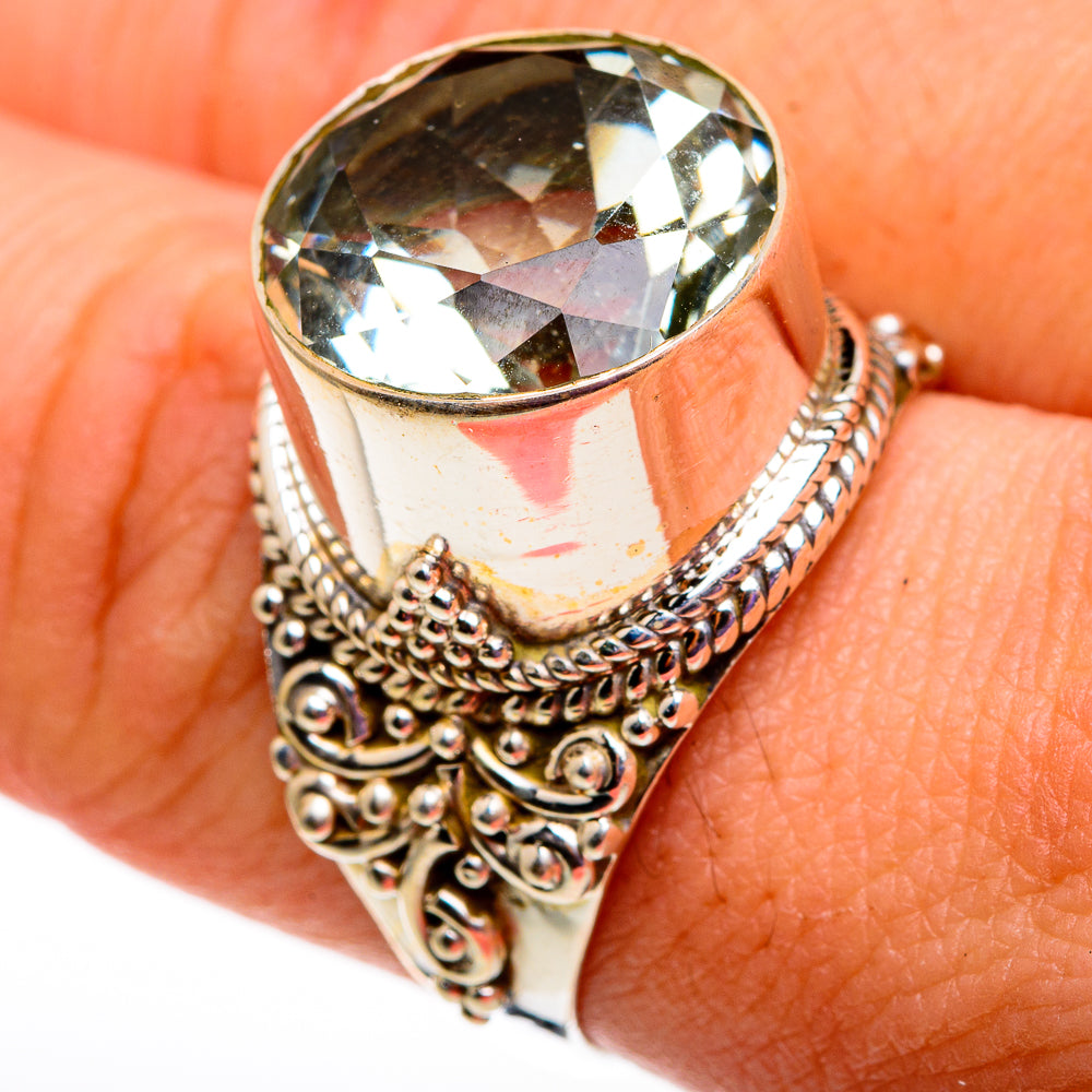 Green Amethyst Rings handcrafted by Anasilvercos - RING78629