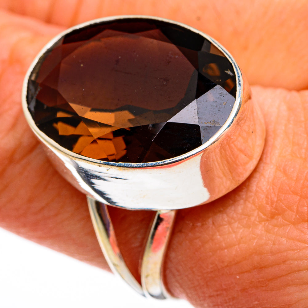 Smoky Quartz Rings handcrafted by Anasilvercos - RING78631