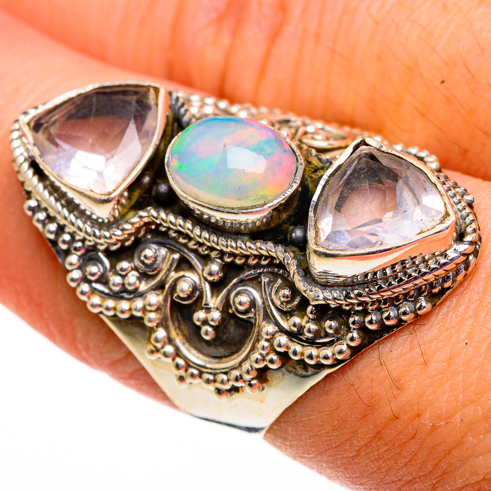 Ethiopian Opal Rings handcrafted by Anasilvercos - RING78640
