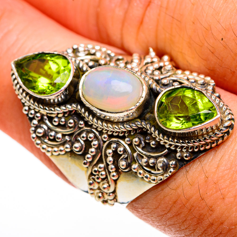 Ethiopian Opal Rings handcrafted by Anasilvercos - RING78641