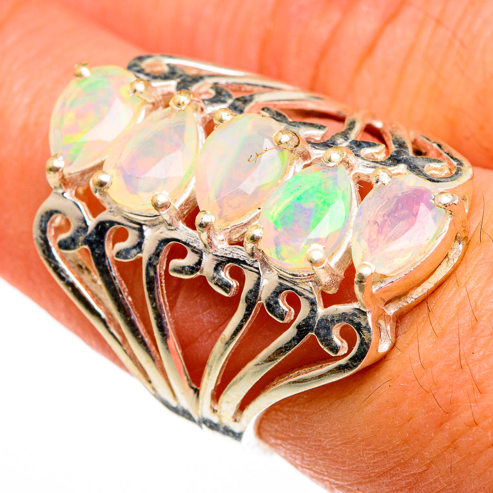 Ethiopian Opal Rings handcrafted by Anasilvercos - RING78643