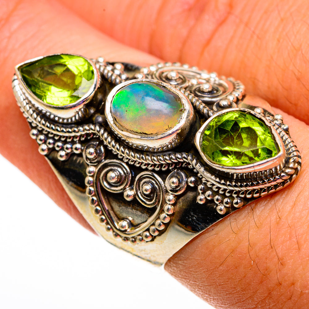 Ethiopian Opal Rings handcrafted by Anasilvercos - RING78652