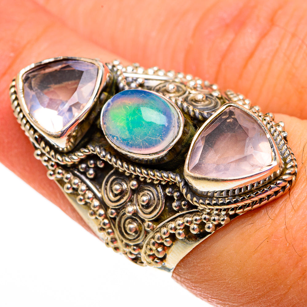Ethiopian Opal Rings handcrafted by Anasilvercos - RING78653
