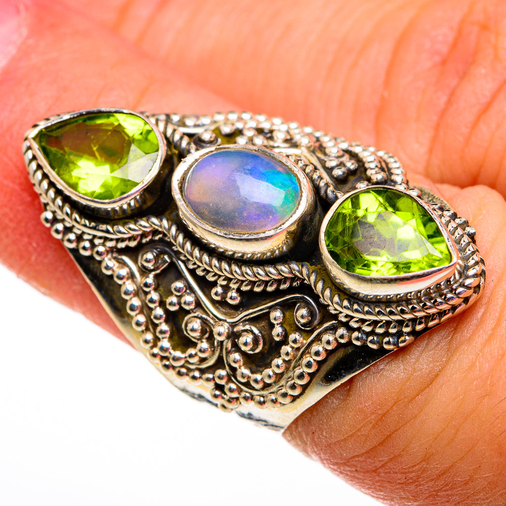Ethiopian Opal Rings handcrafted by Anasilvercos - RING78658