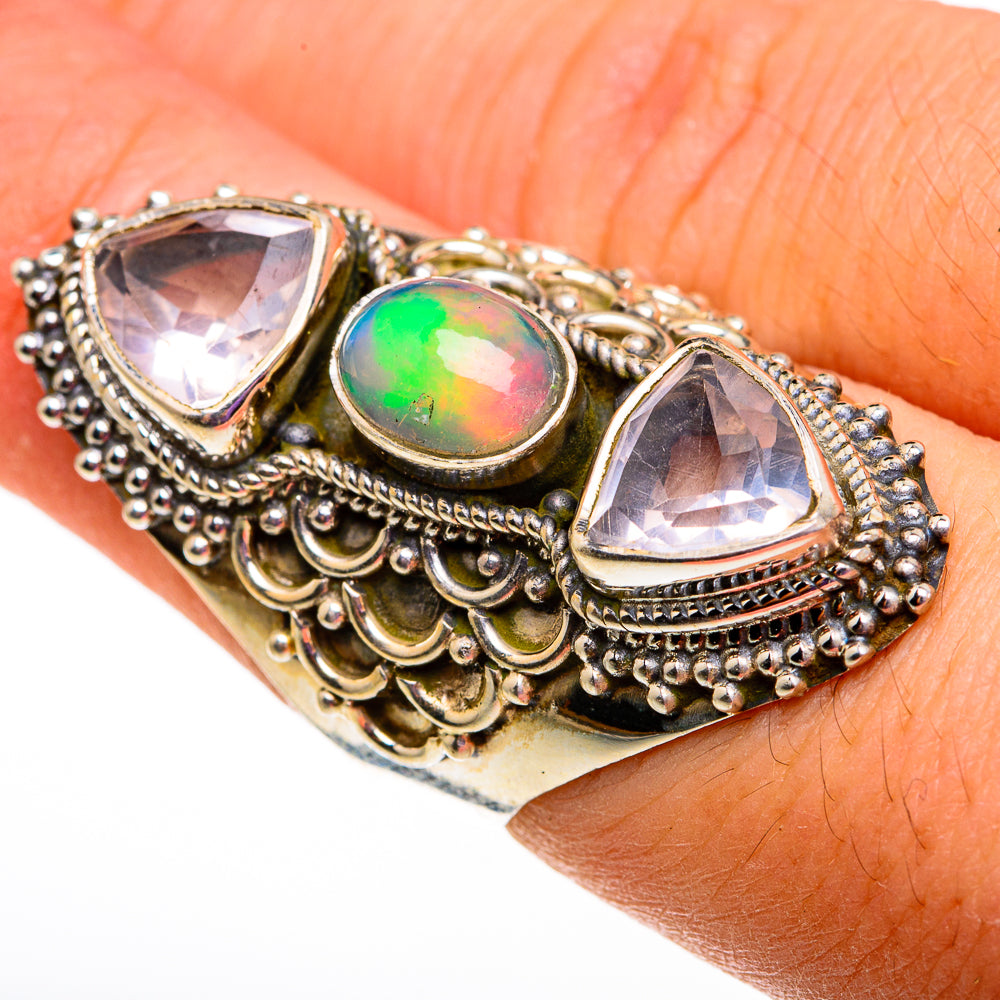 Ethiopian Opal Rings handcrafted by Anasilvercos - RING78659