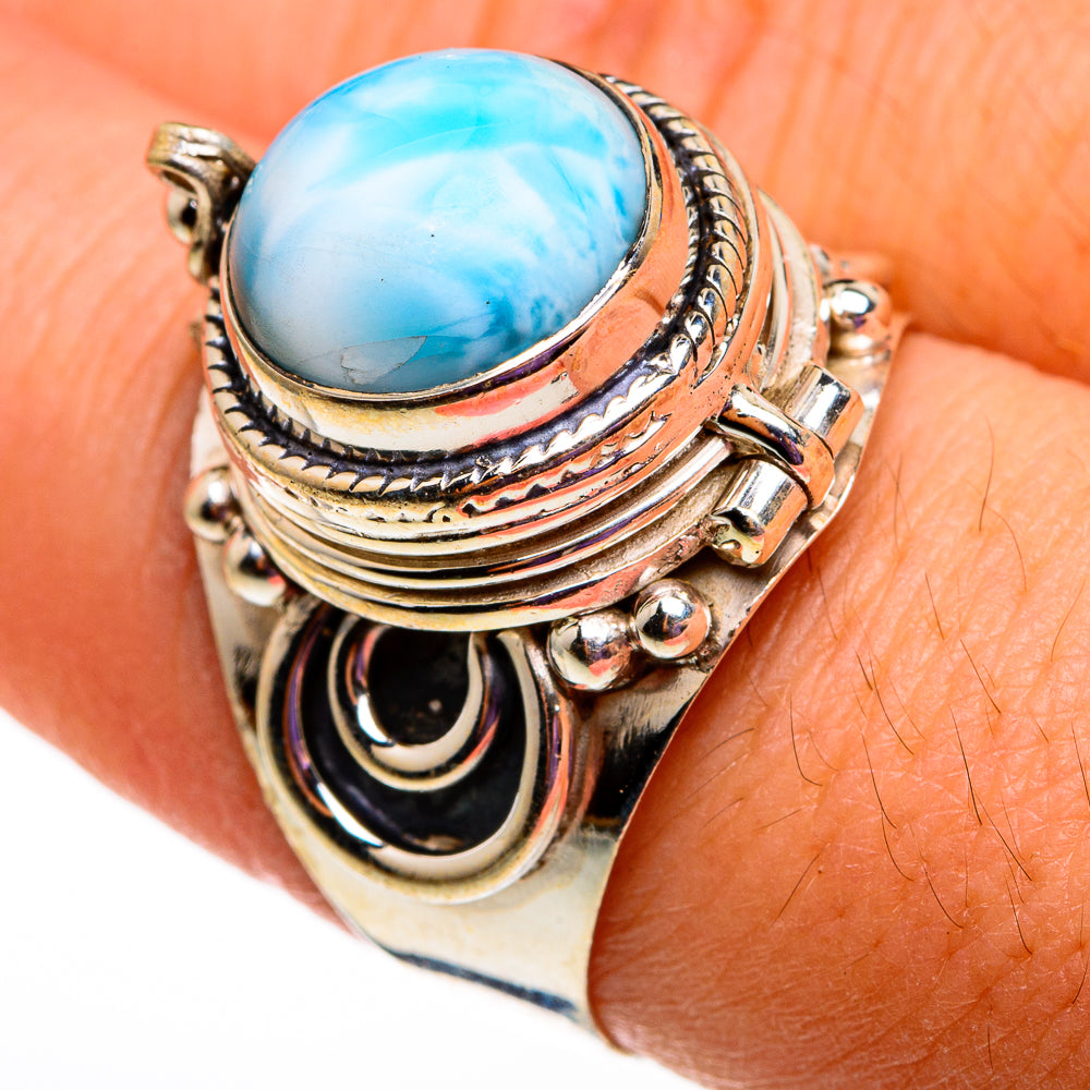 Larimar Rings handcrafted by Anasilvercos - RING78665