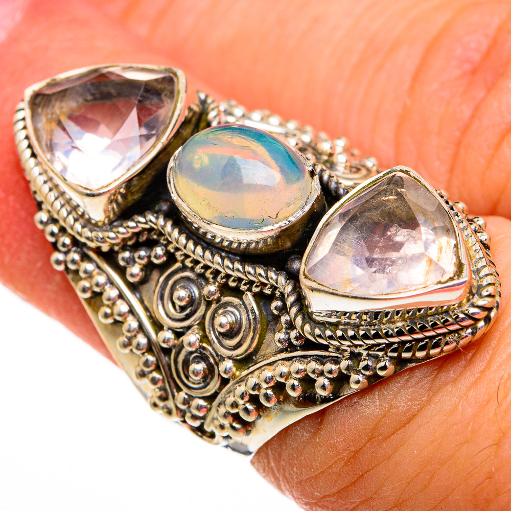 Ethiopian Opal Rings handcrafted by Anasilvercos - RING78667