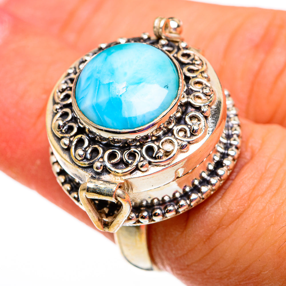 Larimar Rings handcrafted by Anasilvercos - RING78670