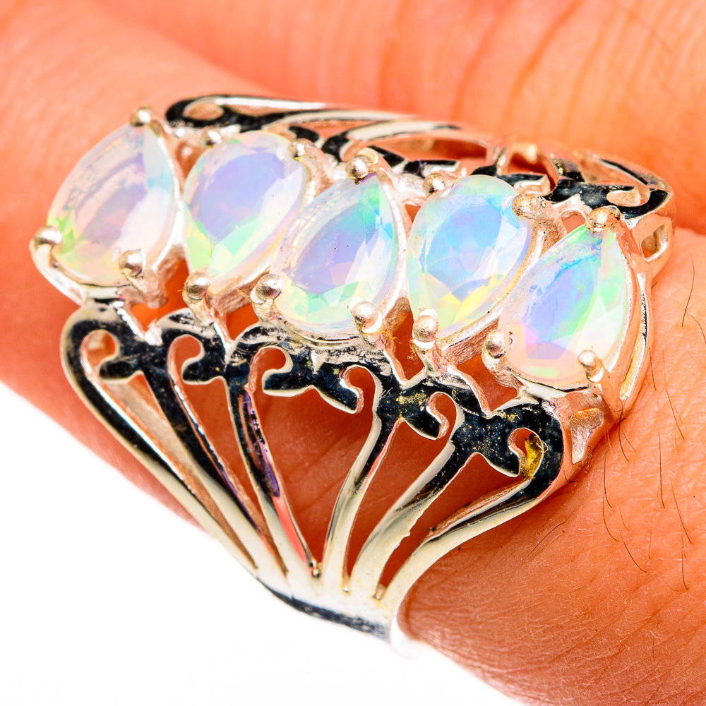 Ethiopian Opal Rings handcrafted by Anasilvercos - RING78688