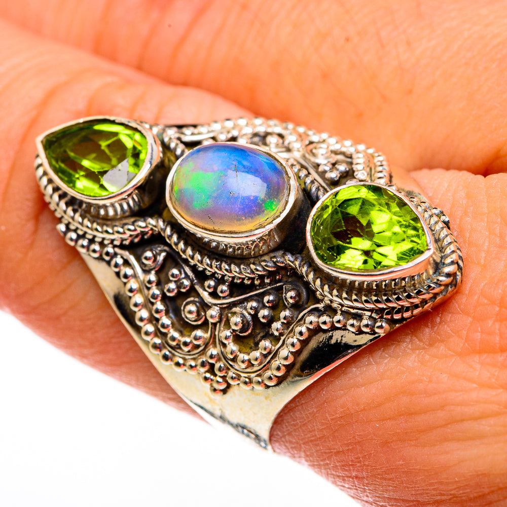 Ethiopian Opal Rings handcrafted by Anasilvercos - RING78689