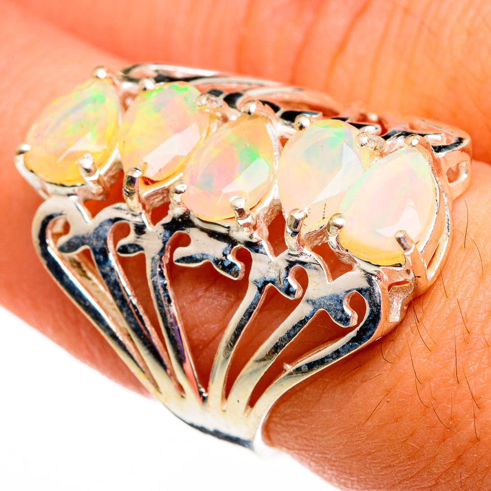 Ethiopian Opal Rings handcrafted by Anasilvercos - RING78726