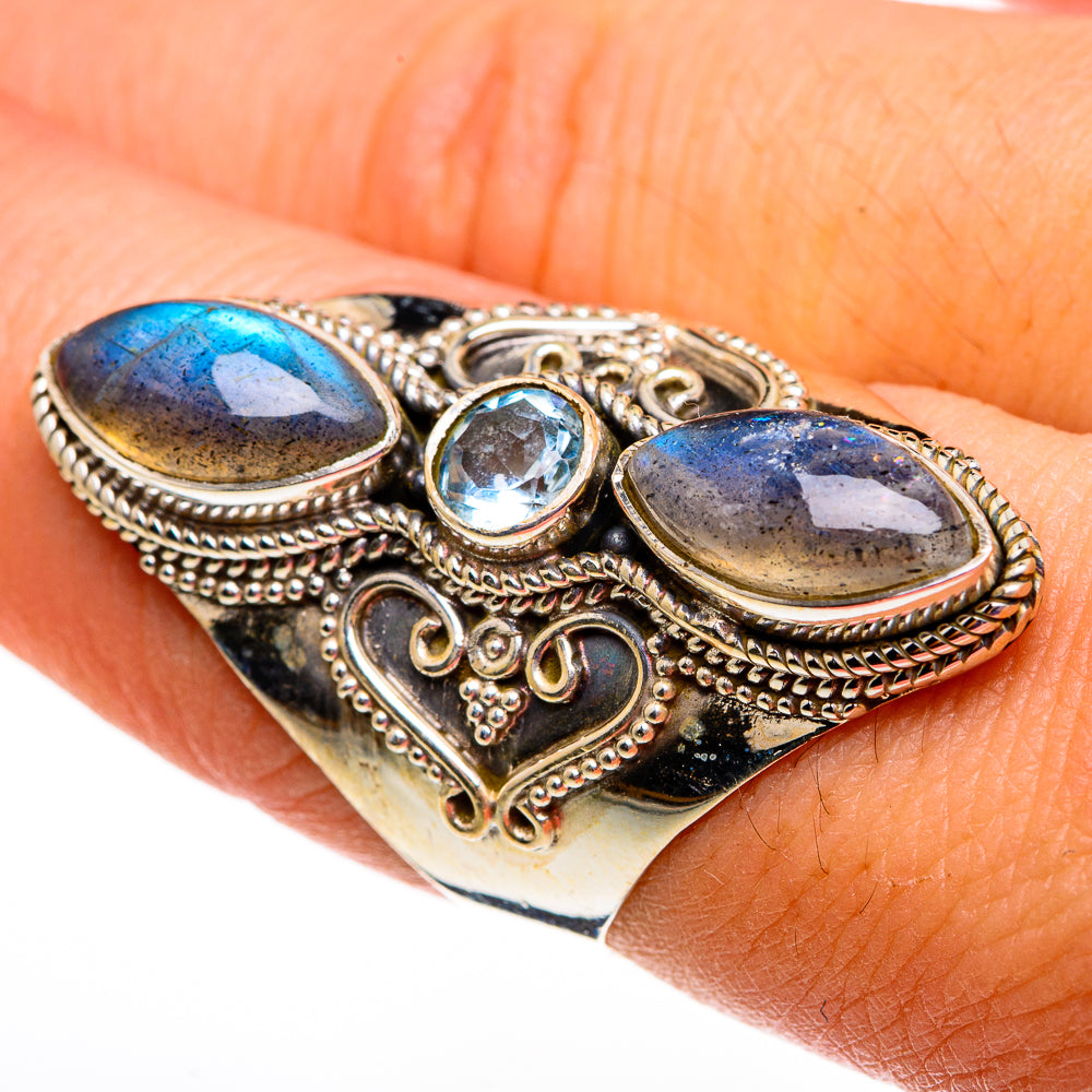 Labradorite Rings handcrafted by Anasilvercos - RING78727