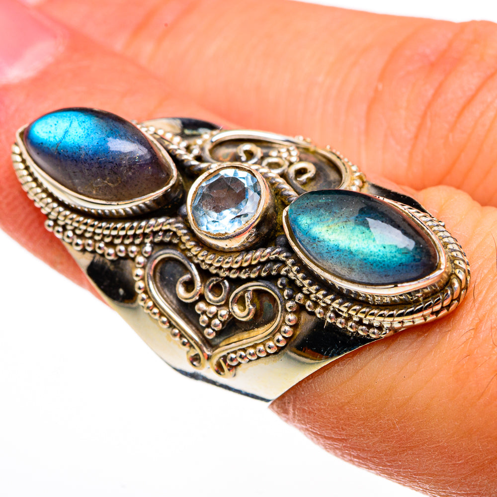 Labradorite Rings handcrafted by Anasilvercos - RING78739